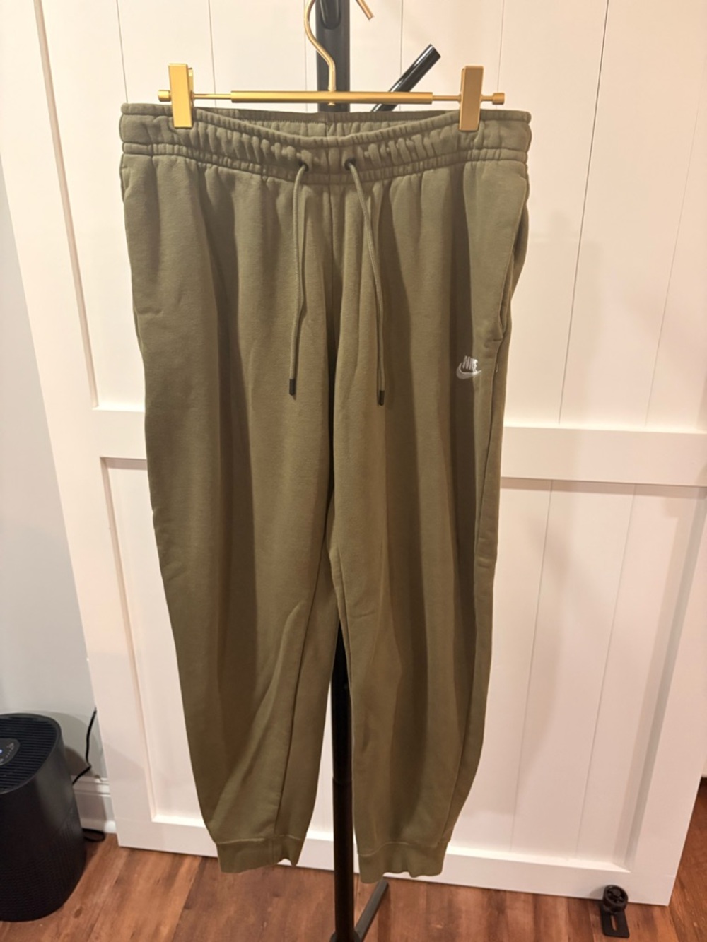 Nike Olive Green Track Pants with Drawstring